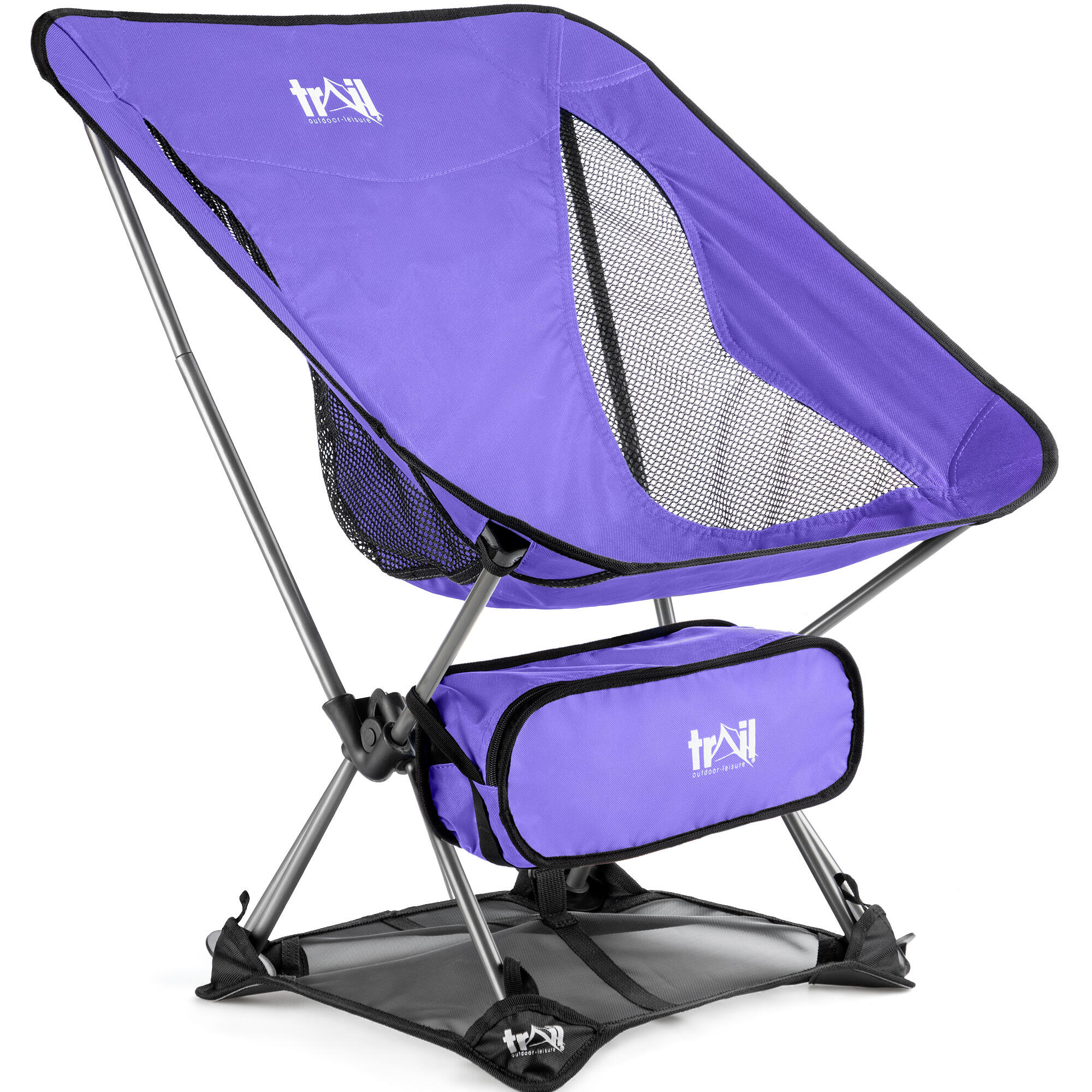 TRAIL OUTDOOR LEISURE Folding Camping Chair Lightweight Portable Outdoor Garden Beach Seat Trail