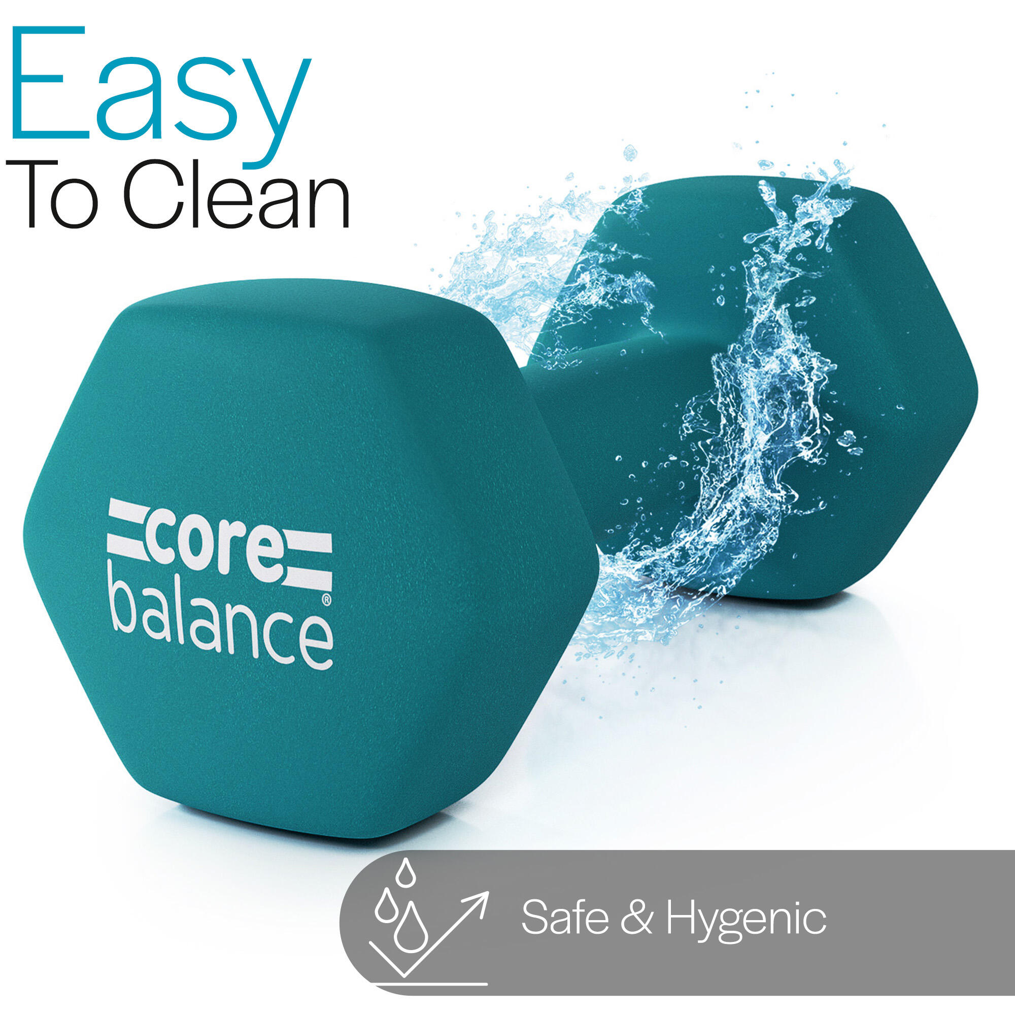 Neoprene Hex Dumbbells Set Of 2 Cast Iron Hexagonal Hand Weights Core Balance 4/6