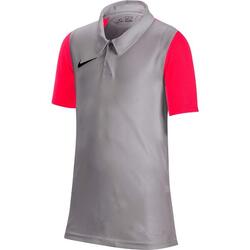 Polo Nike Trophy IV pour Enfants, Gris Étain/Cramoisi
