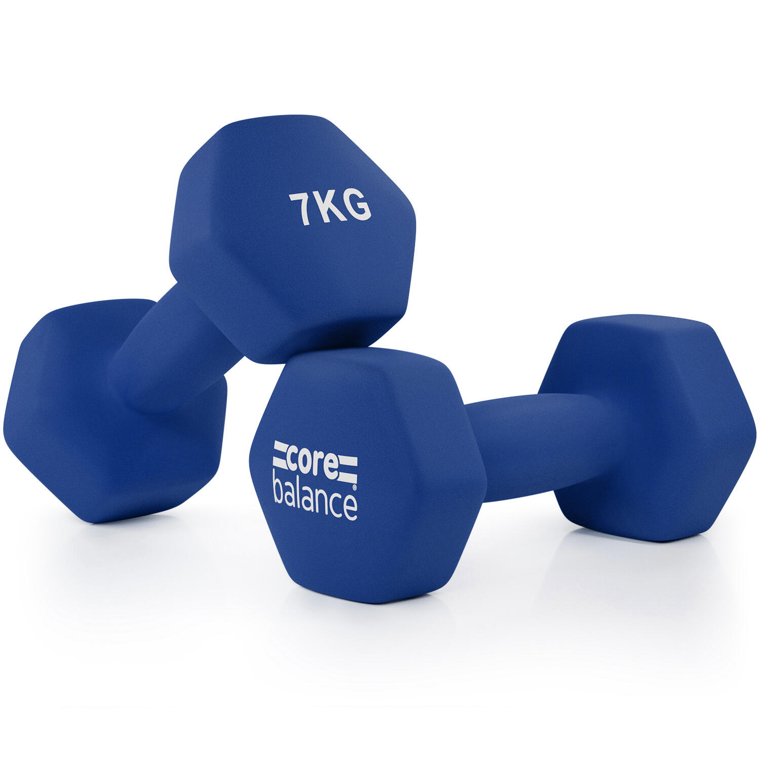 CORE BALANCE Neoprene Hex Dumbbells Set Of 2 Cast Iron Hexagonal Hand Weights Core Balance