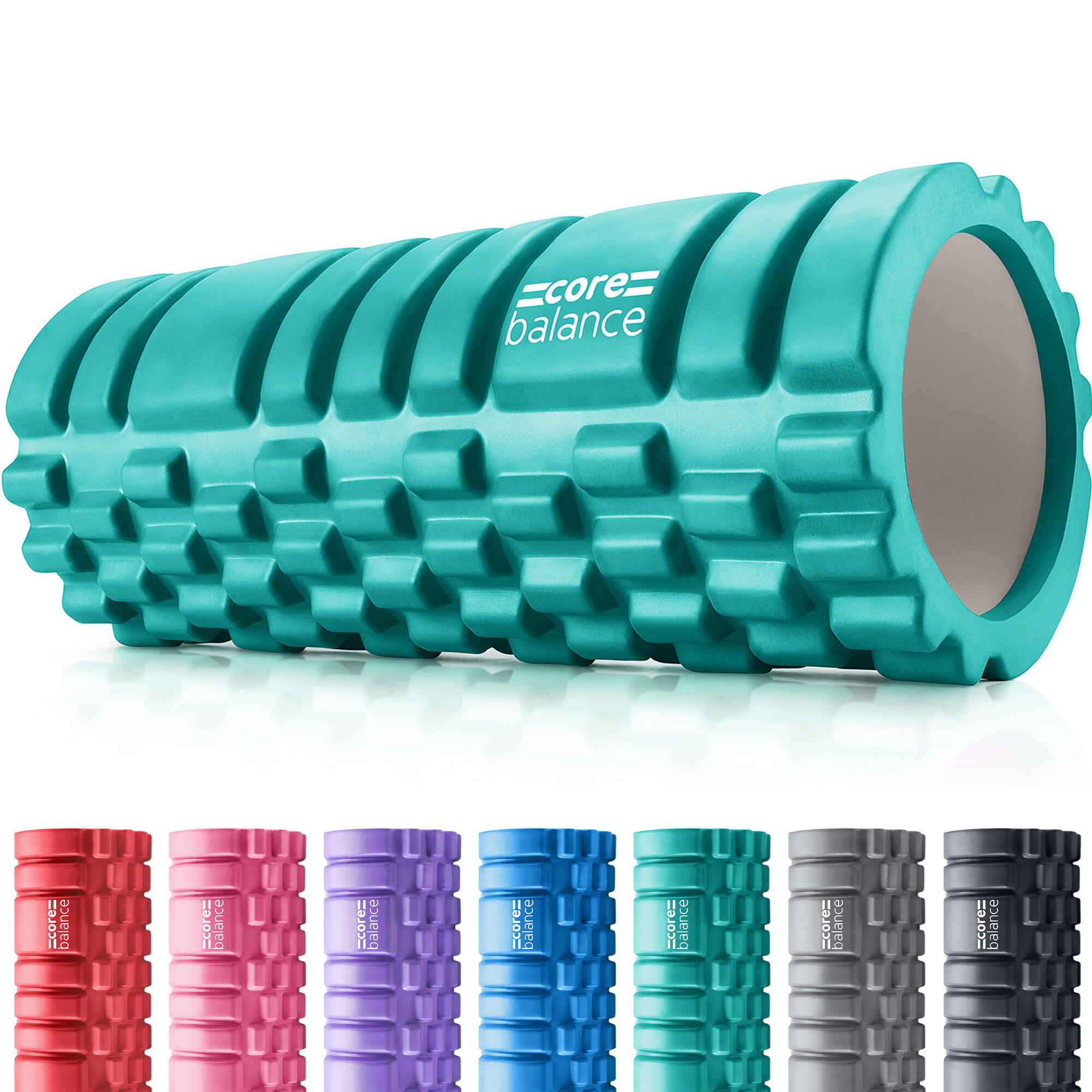 CORE BALANCE Foam Massage Roller Grid Trigger Target Point Gym Fitness Physio Rehab Exercise