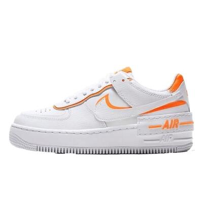 Zapatillas Air Force 1 Shadow Total Blanc Orange