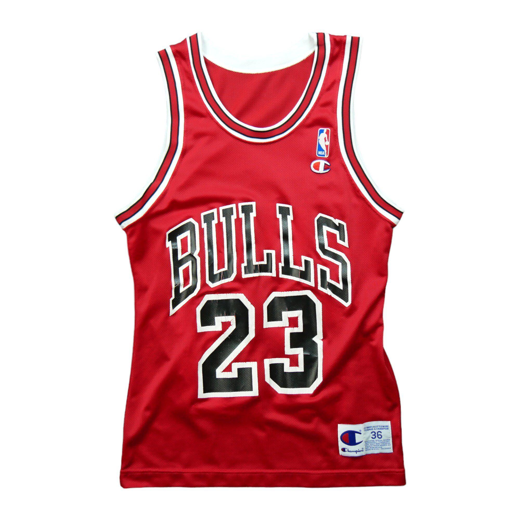 CHAMPION Seconda Mano - Maglia campione dei Chicago Bulls di Jordan - Stato buono