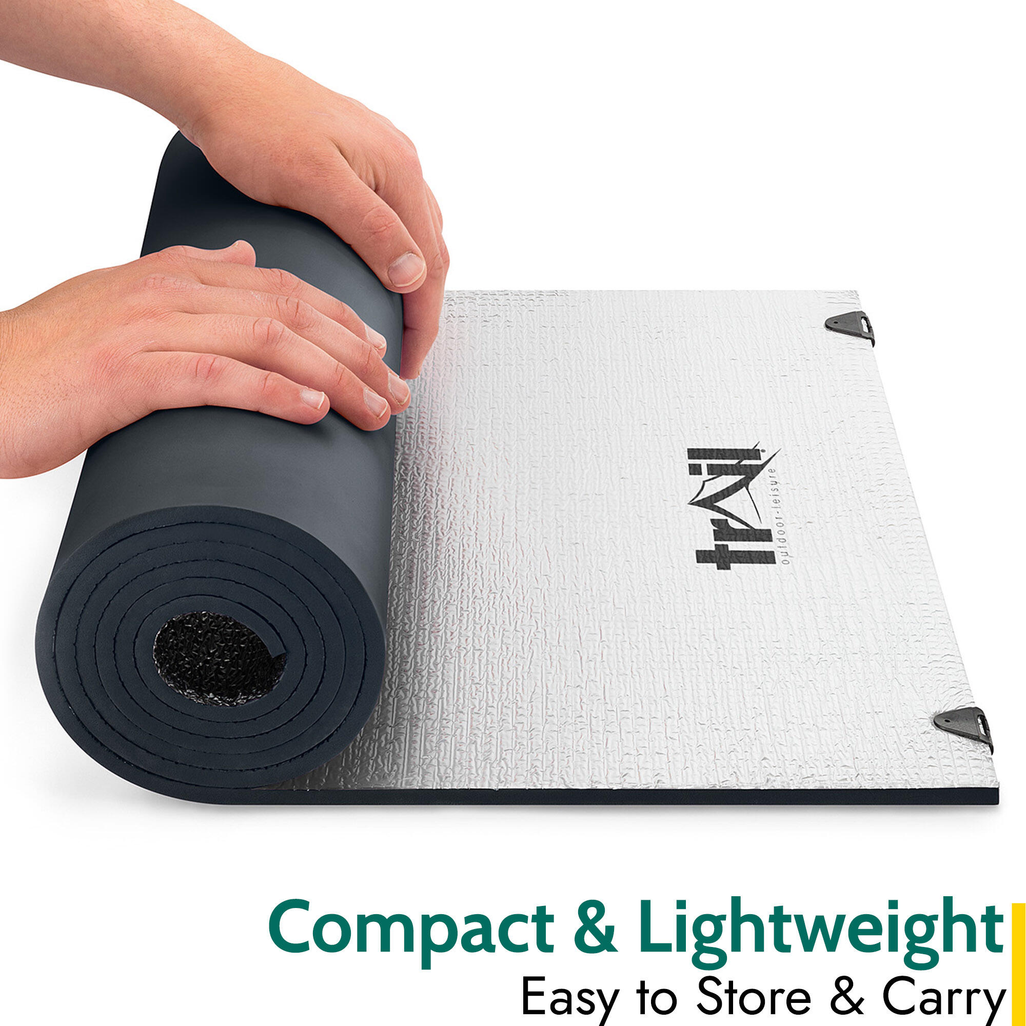 Foil Camping Mat 7mm Thick Aluminium Sleeping Roll Pad Waterproof Thermal Trail 3/7