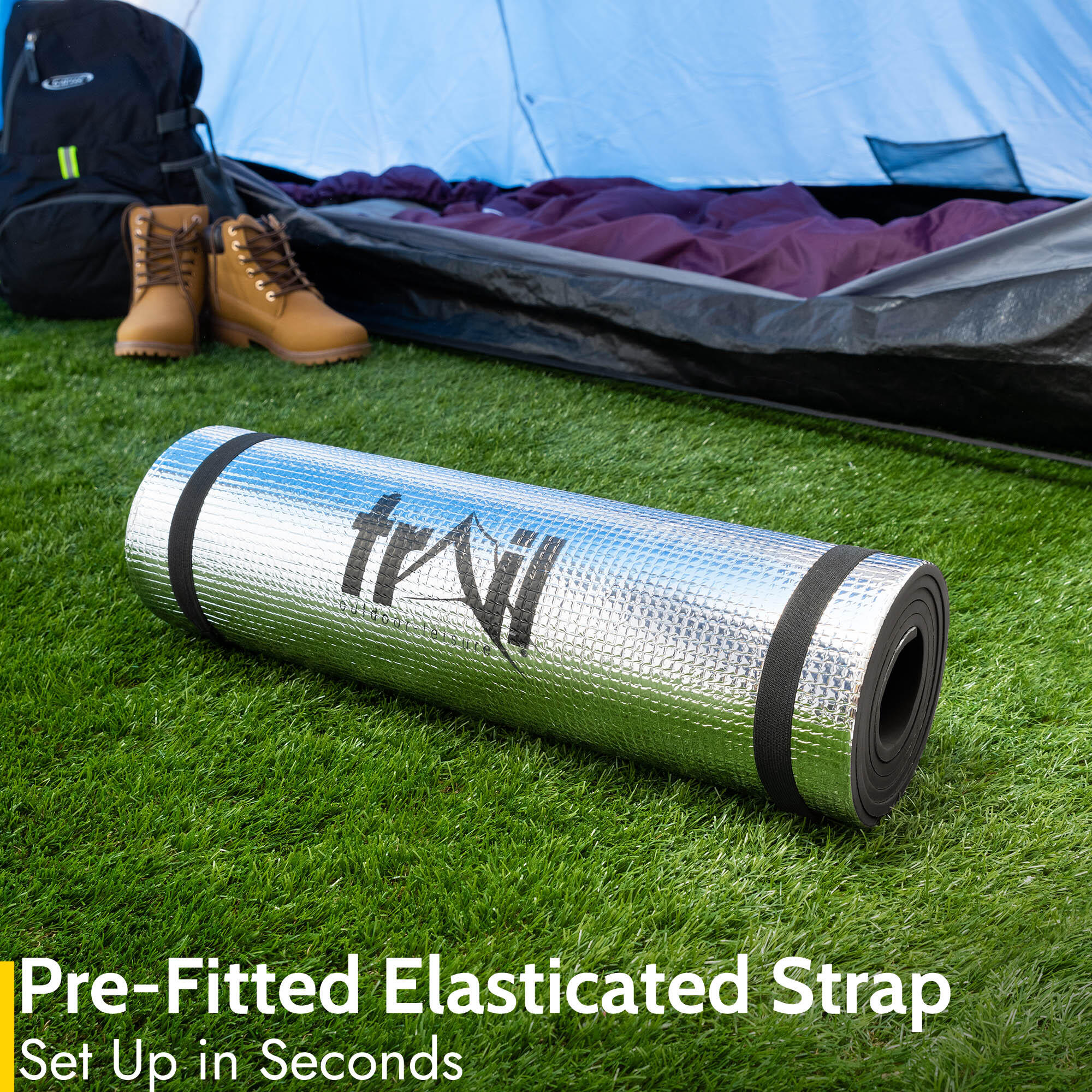 Foil Camping Mat 7mm Thick Aluminium Sleeping Roll Pad Waterproof Thermal Trail 6/7