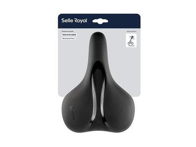 Selle royal rio moderate unitech fietszadel - unisex zadel - zwart