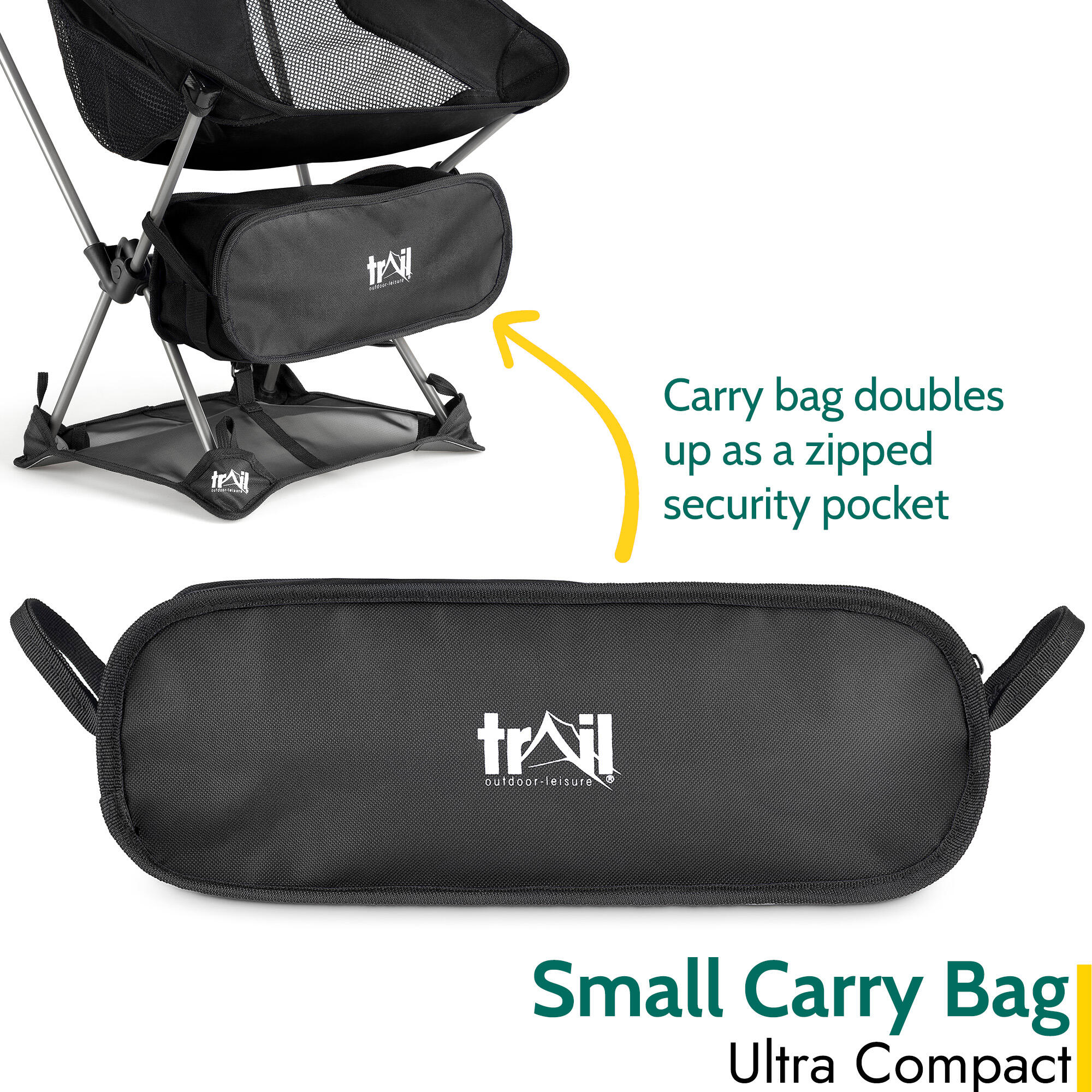 Folding Camping Chair Lightweight Portable Outdoor Garden Beach Seat Trail 6/7