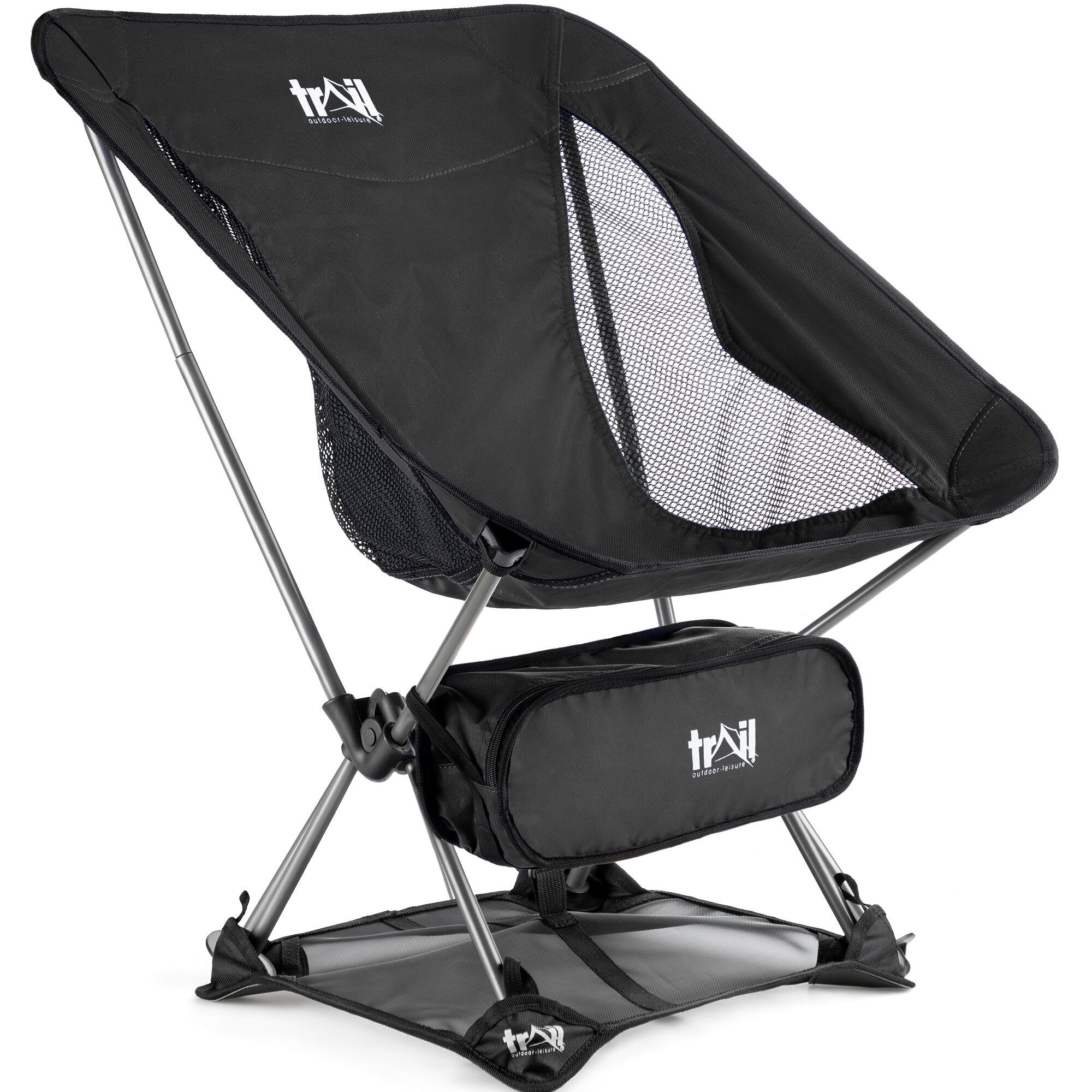 TRAIL OUTDOOR LEISURE Folding Camping Chair Lightweight Portable Outdoor Garden Beach Seat Trail