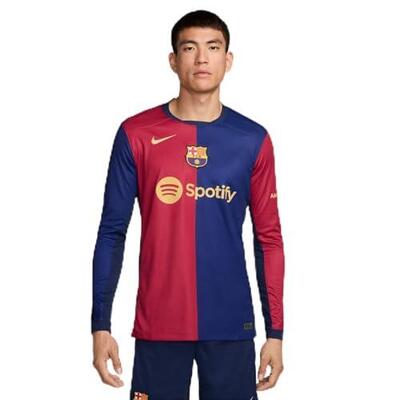 Nike fcb t-shirt voor mannen in donkerblauw. rood en goud. m