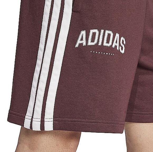 Pantaloncino uomo adidas essentials 3-stripes- bordeaux 3/4
