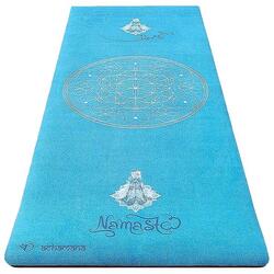 Tapis de yoga nouvelle génération 3 plis, 6mmx68cmx1,83m - Namasté Turquoise