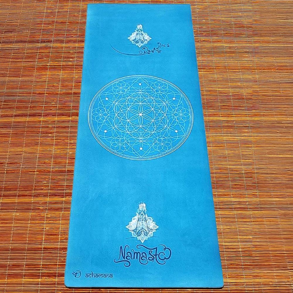 Tapis de yoga nouvelle génération 3 plis, 6mmx68cmx1,83m - Namasté Turquoise 4/7