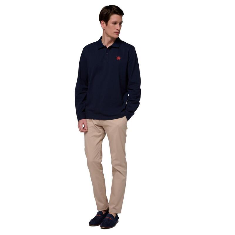 Polo manches longues Homme Roland-Garros - Marine
