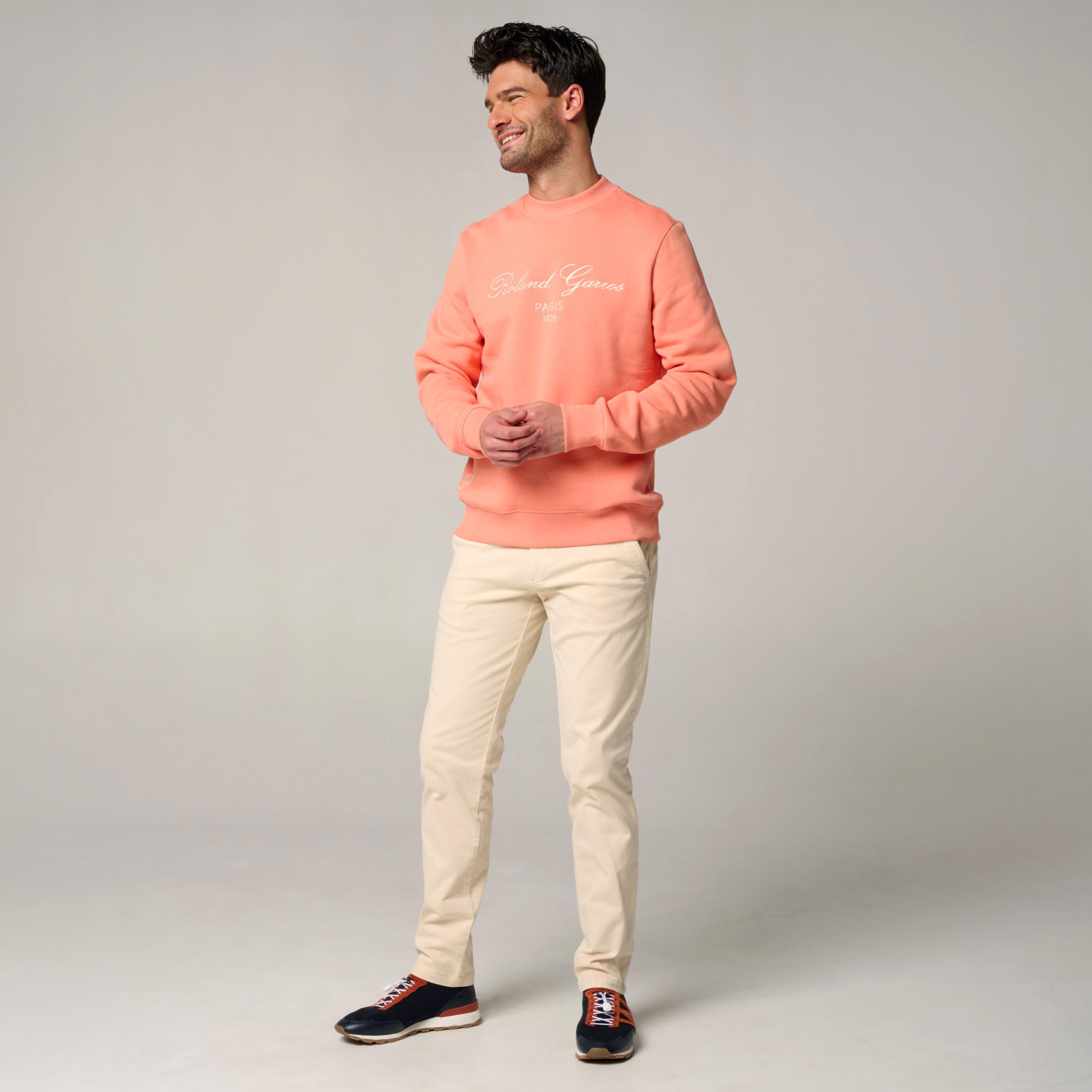 Sweat Sporty Chic homme Roland-Garros - Corail 3/5