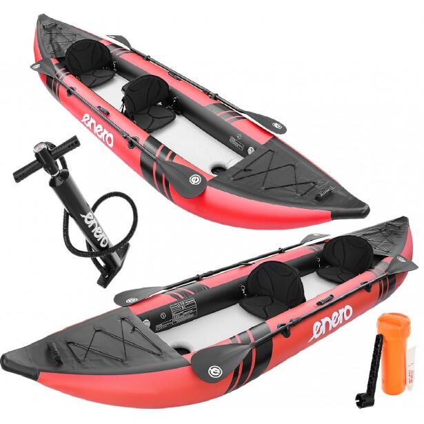 Kajak turystyczy Enero 2-osobowy Set 385x96x42cm, laminowany pvc, 200kg