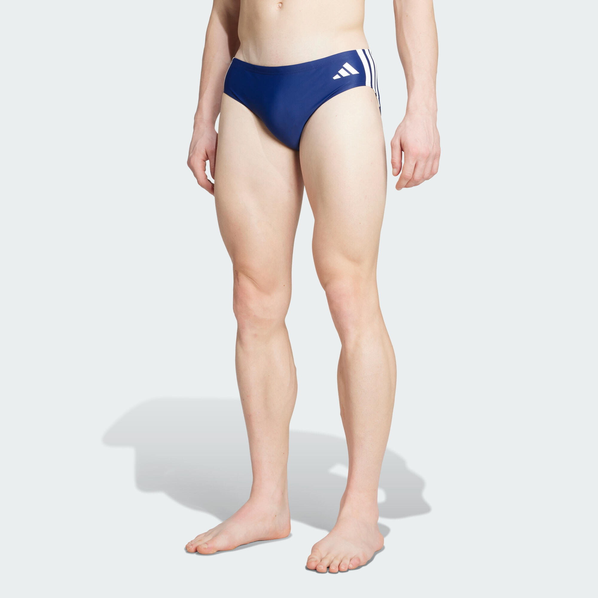 Adidas - Slip De Bain 3 Bandes - Bas De Maillot De Bain - Blanc|bleu - 42 M/l - Decathlon