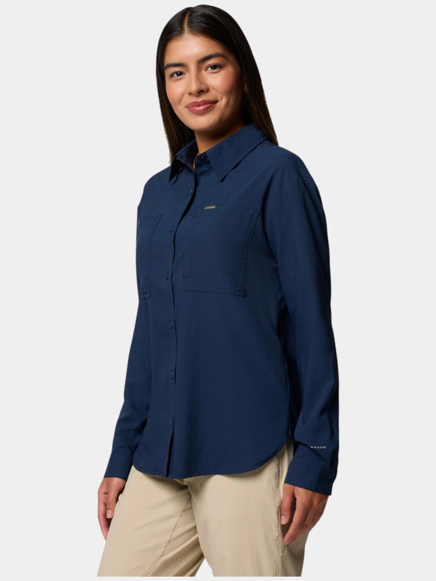 Columbia Tamiami II - Camicia Da Trekking A Maniche Lunghe Donna - Tessuto Ripstop Ultraleggero, Protezione Solare UPF 40, Colore Foglia Di Tè, Taglia XXL