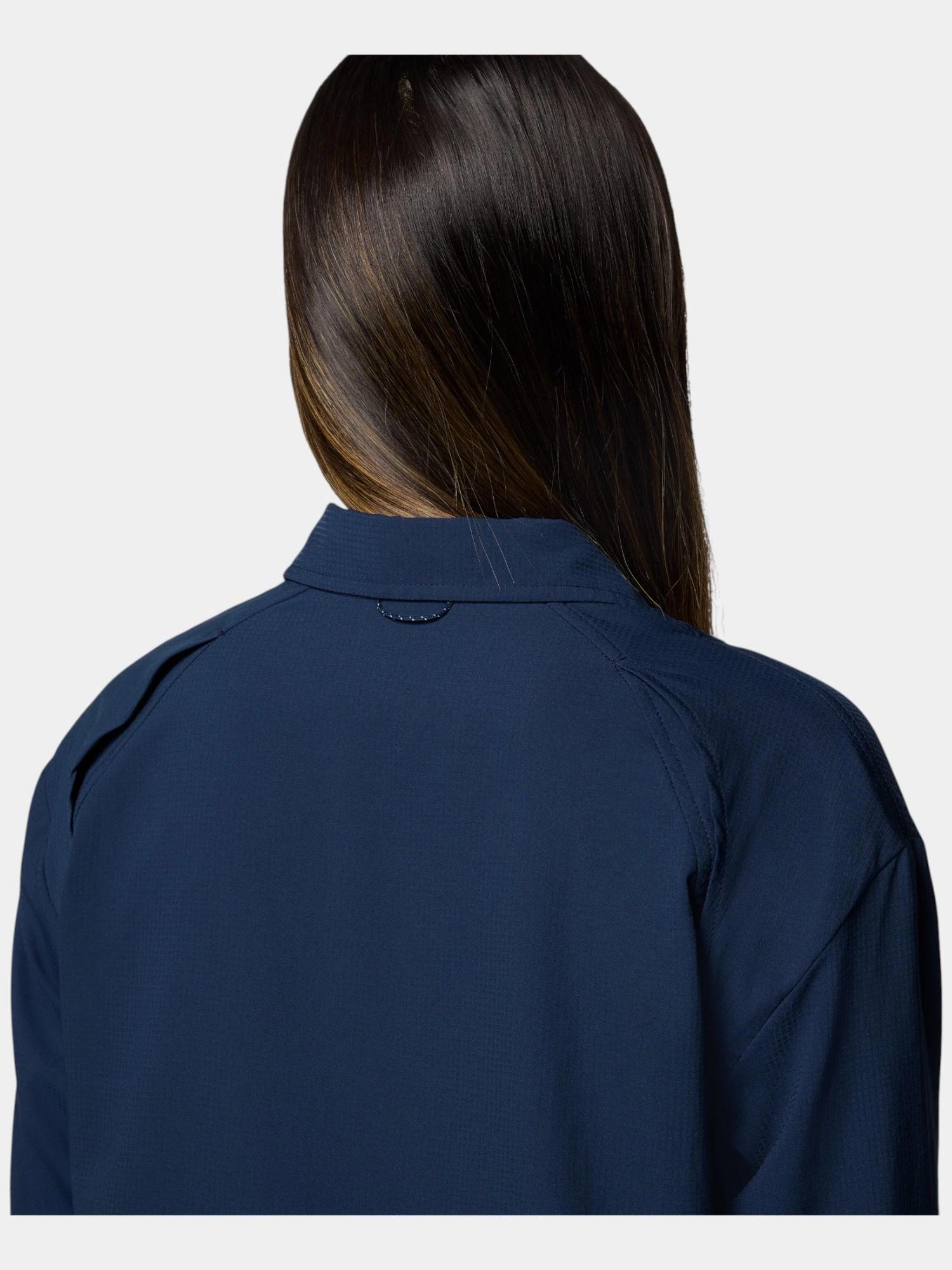 Chemise de randonnée anti-UV Femme, UPF 50+, Blanc, Silver