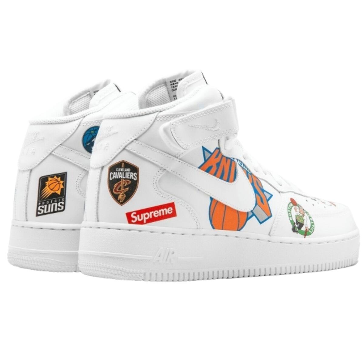 Chaussures Air Force 1 NBA  White 3/4