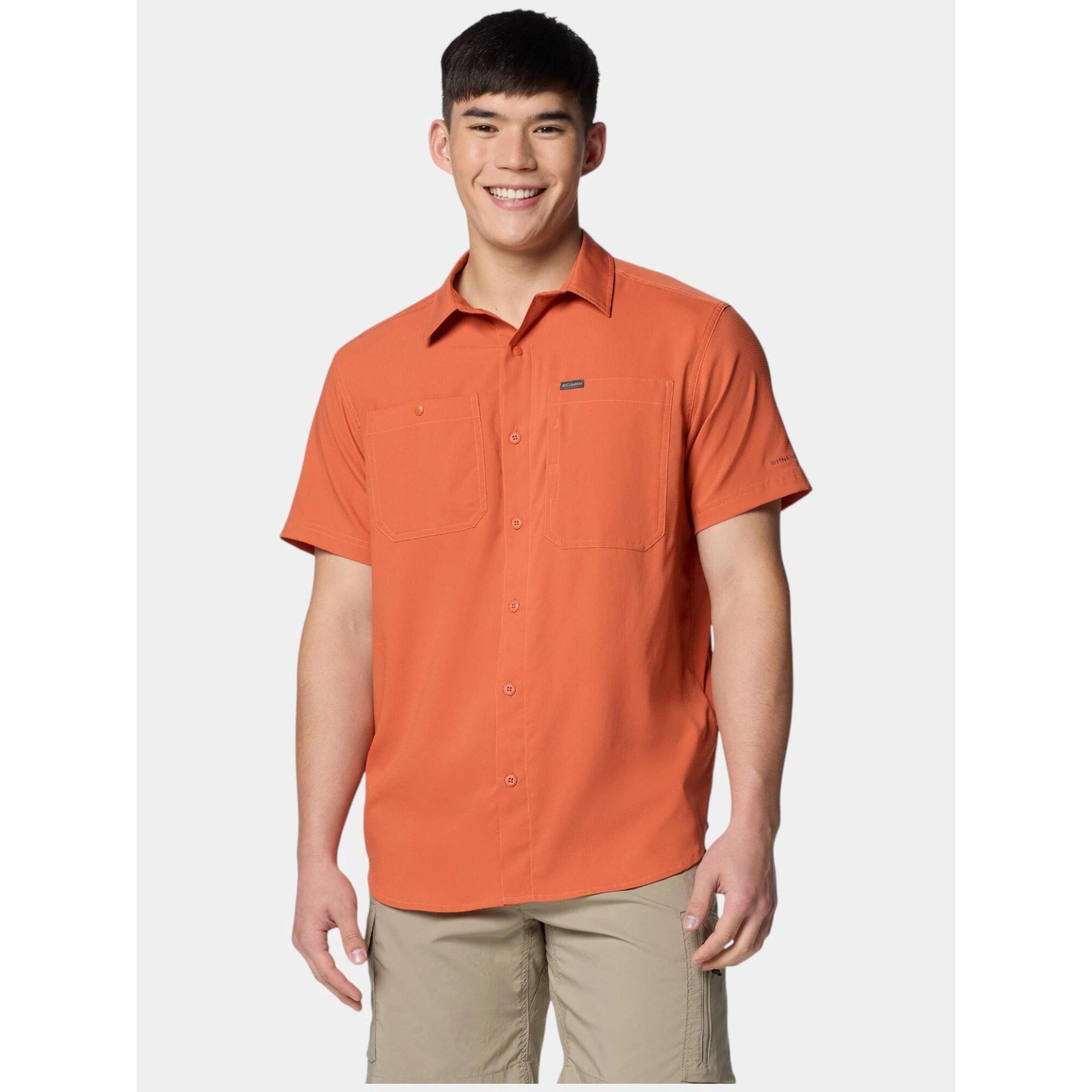 Columbia - Chemise De Randonnée Homme Silver Ridge Utility Lite - Chemise Manches Courtes - Rouge - 42 M/l - Decathlon
