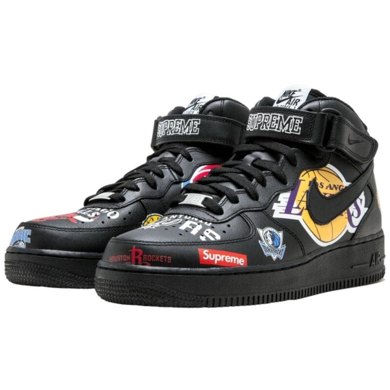 Sneaker Air Force Nba Rouge Chaussures Air Force NBA Black SUPREME