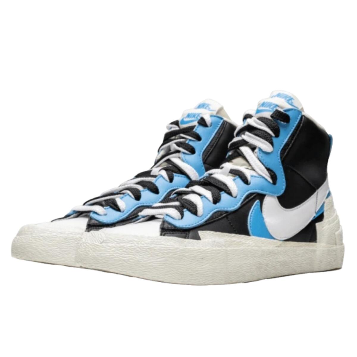 Chaussures  Sacai Blazer High White Black Legend Blue 2/4