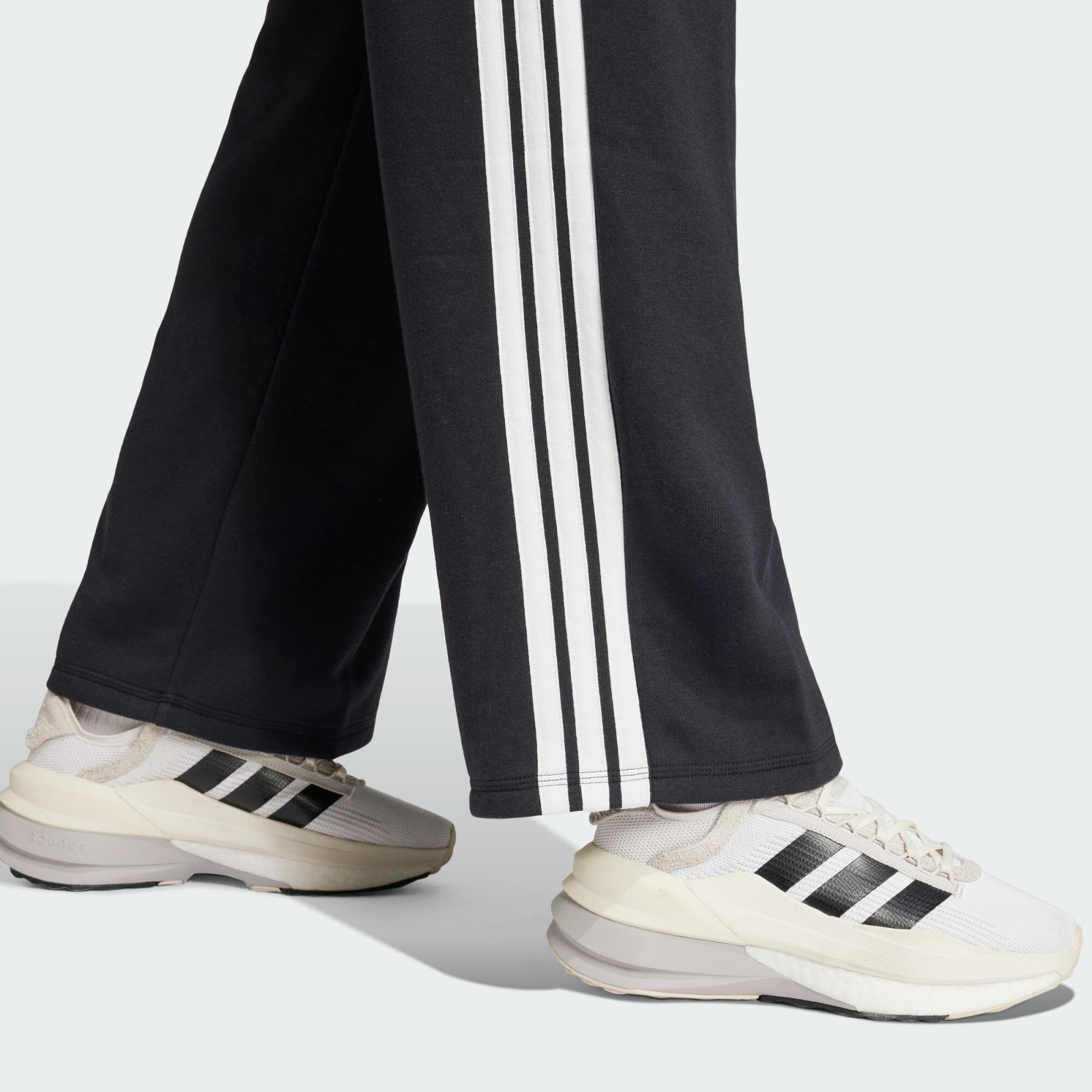 Essentials 3-Stripes Open Hem French Terry Pants | Decathlon