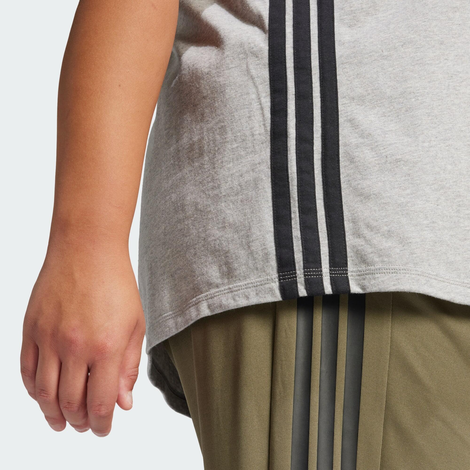 Essentials 3-Stripes Cotton Tee (Plus Size) 5/5