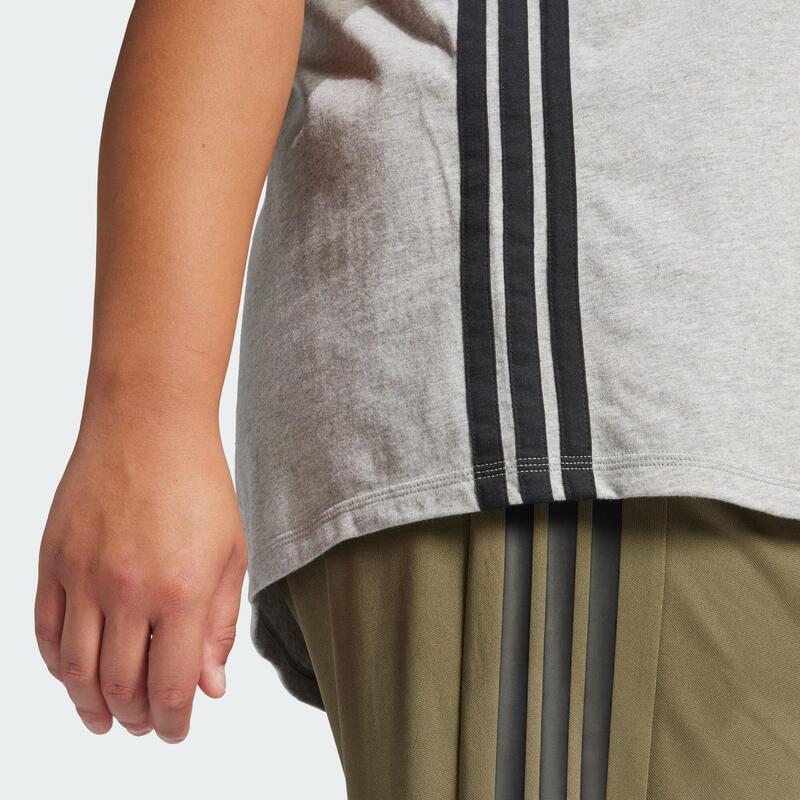 Tričko Essentials 3-Stripes Cotton (plus size)