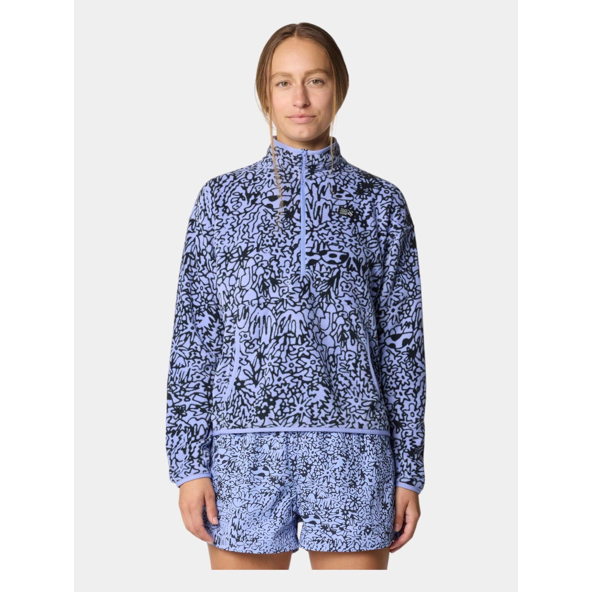 Mountain Hardwear - Pull-over Femme Microchill - Polaire - Bleu|gris - 40 M - Decathlon