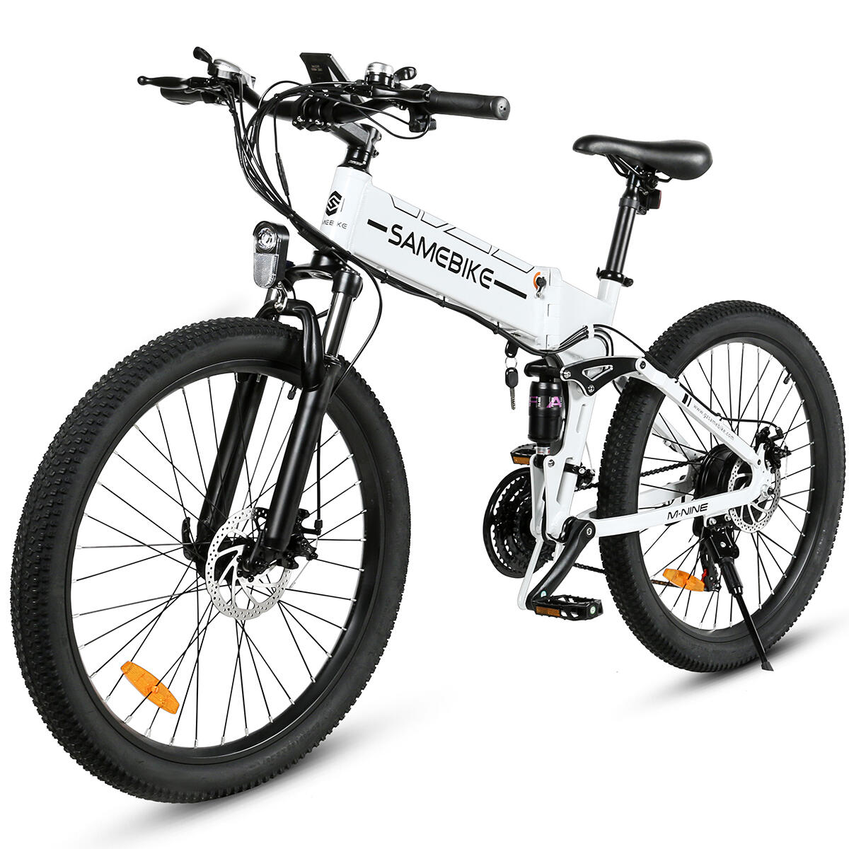 Bicicleta Elétrica Dobrável para Adultos SAMEBIKE LO26-II-YD Bateria de 48V14AH 3/7