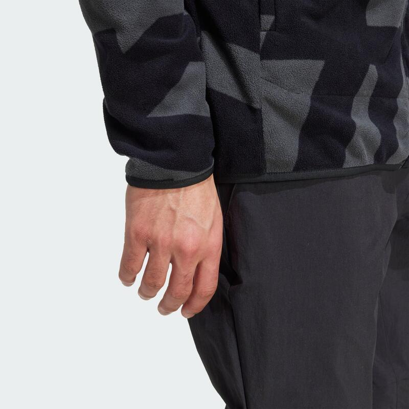 Jachetă din lână fleece Terrex cu fermoar lung și imprimeu multi