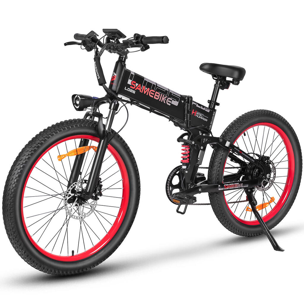 SAMEBIKE LO26Plus 26" Folding Electric Bike with 48V 15Ah Battery