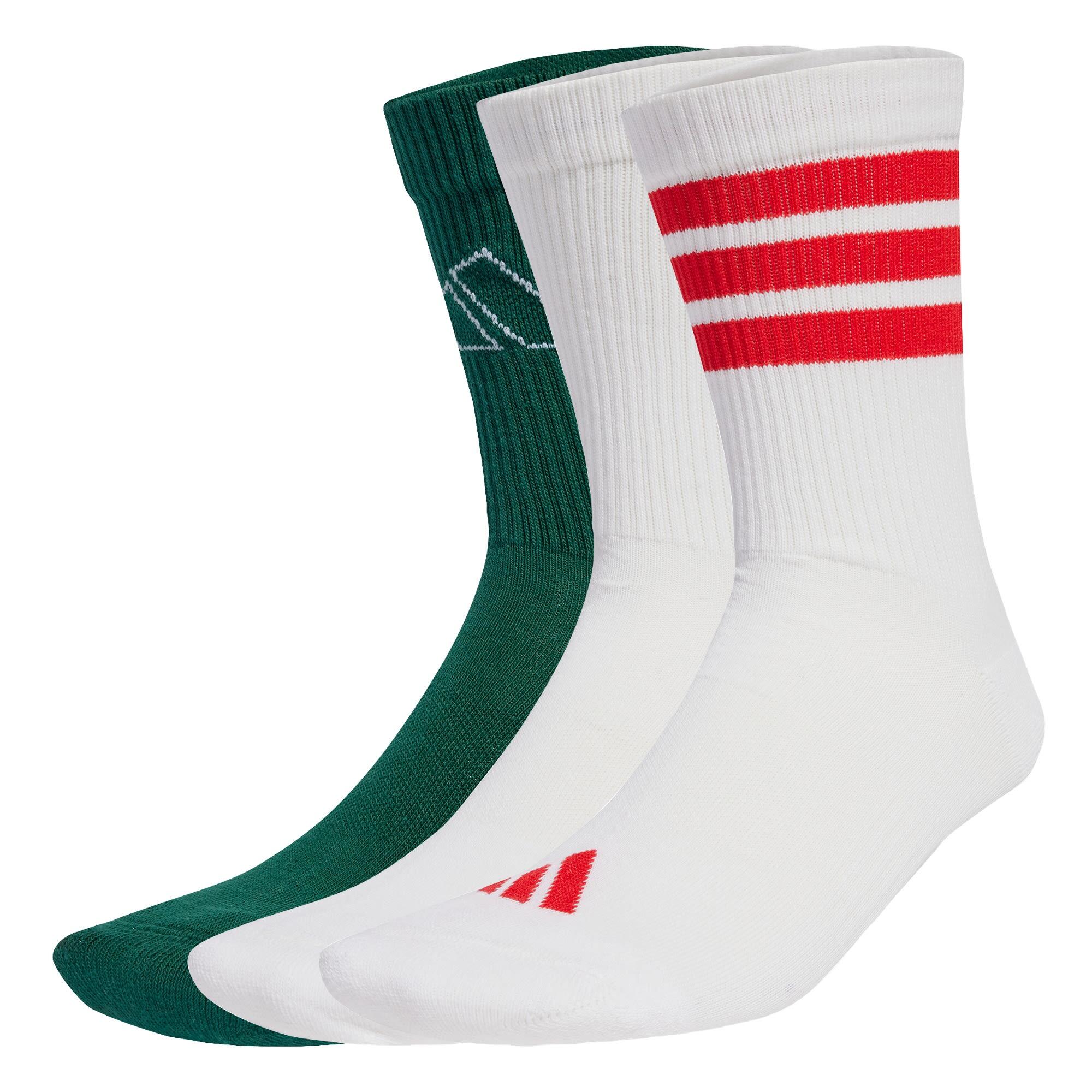 Adidas - Chaussettes Logo (3 paires) - Chaussettes - Blanc|rose - 40/42 - Decathlon
