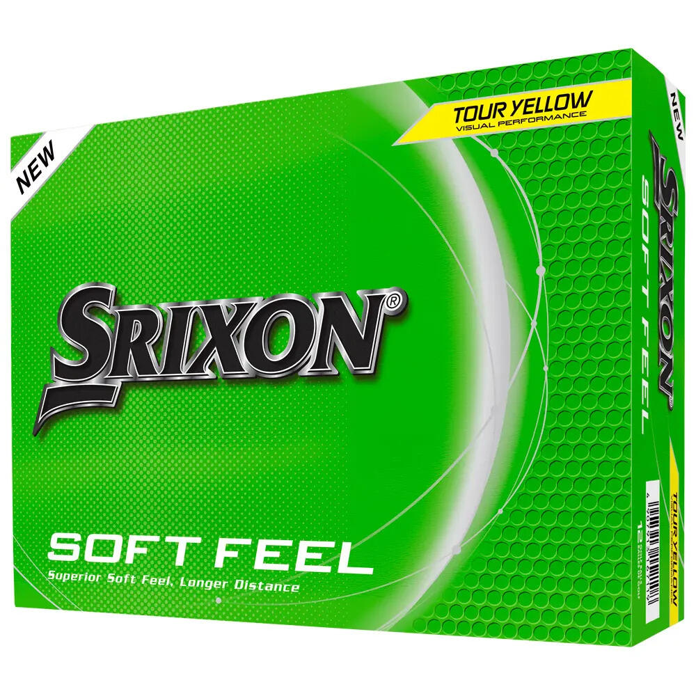 SRIXON Confezione da 12 palline da golf Srixon Soft Feel Giallo New
