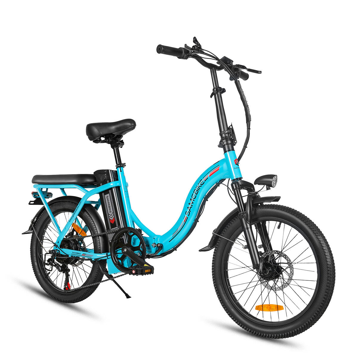 Bicicletta elettrica pieghevole SAMEBIKE CY20, batteria da 20'' 36V 12Ah 3/7