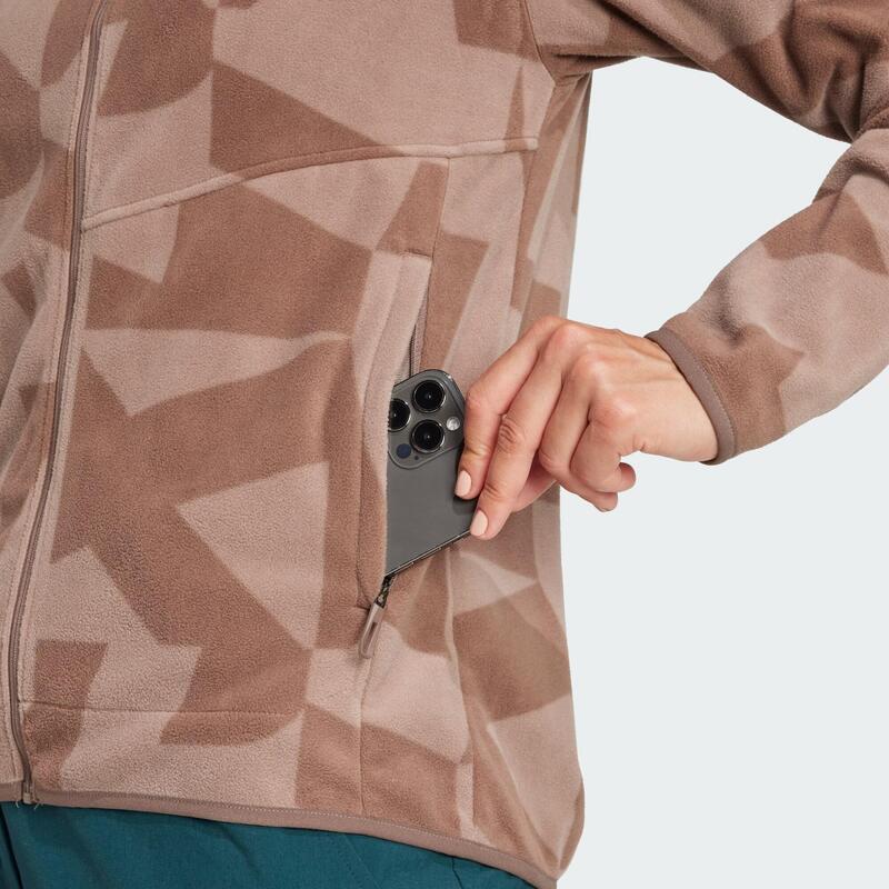 Jachetă din fleece Terrex Multi cu imprimeu și fermoar de sus până jos