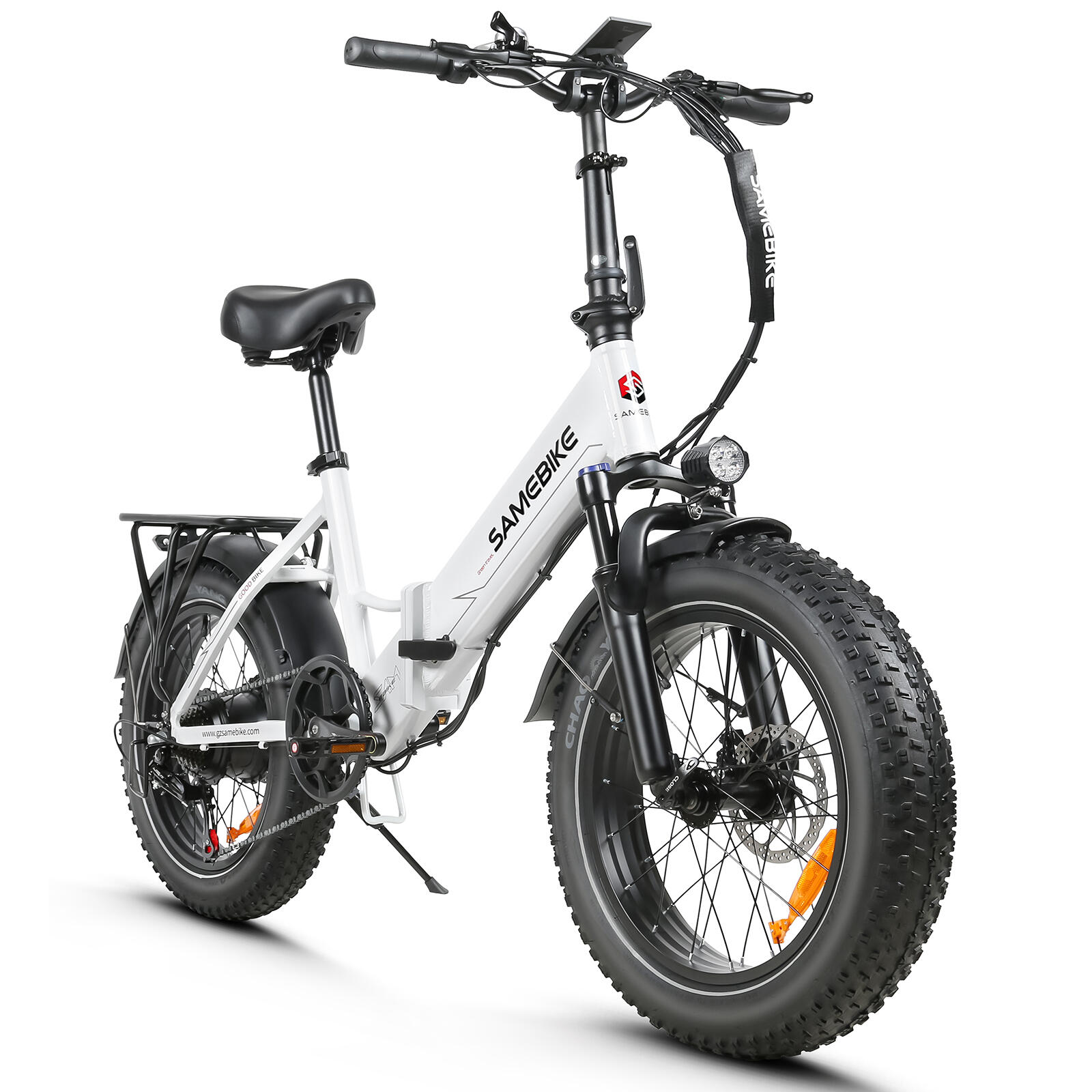 Bicicleta elétrica dobrável samebike lotdm200-ii, bateria de 20" 48v 13ah