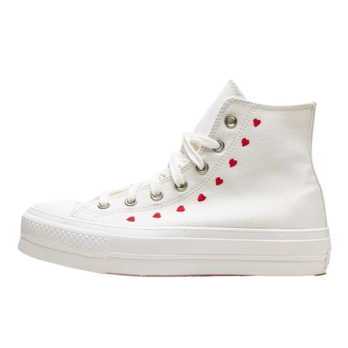 Tenis Chuck Taylor All-Star Lift Hi White Red