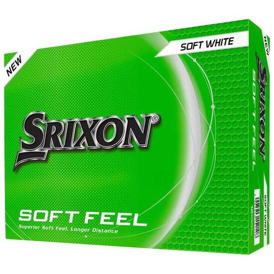 Confezione da 12 palline da golf Srixon Soft Feel Bianco New