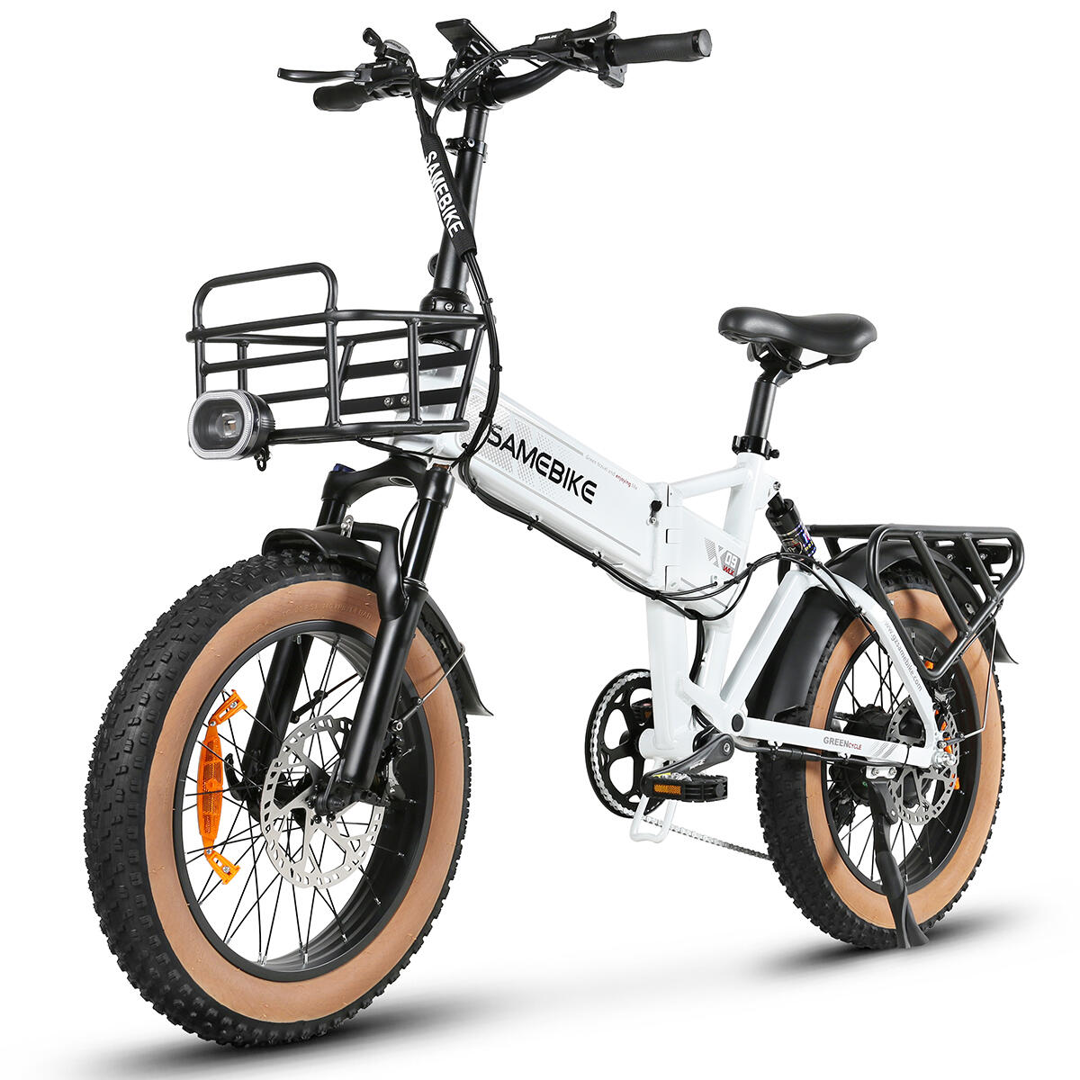 Bicicleta elétrica SAMEBIKE XWLX09-II para adulto, 20'', bateria 48V 15AH