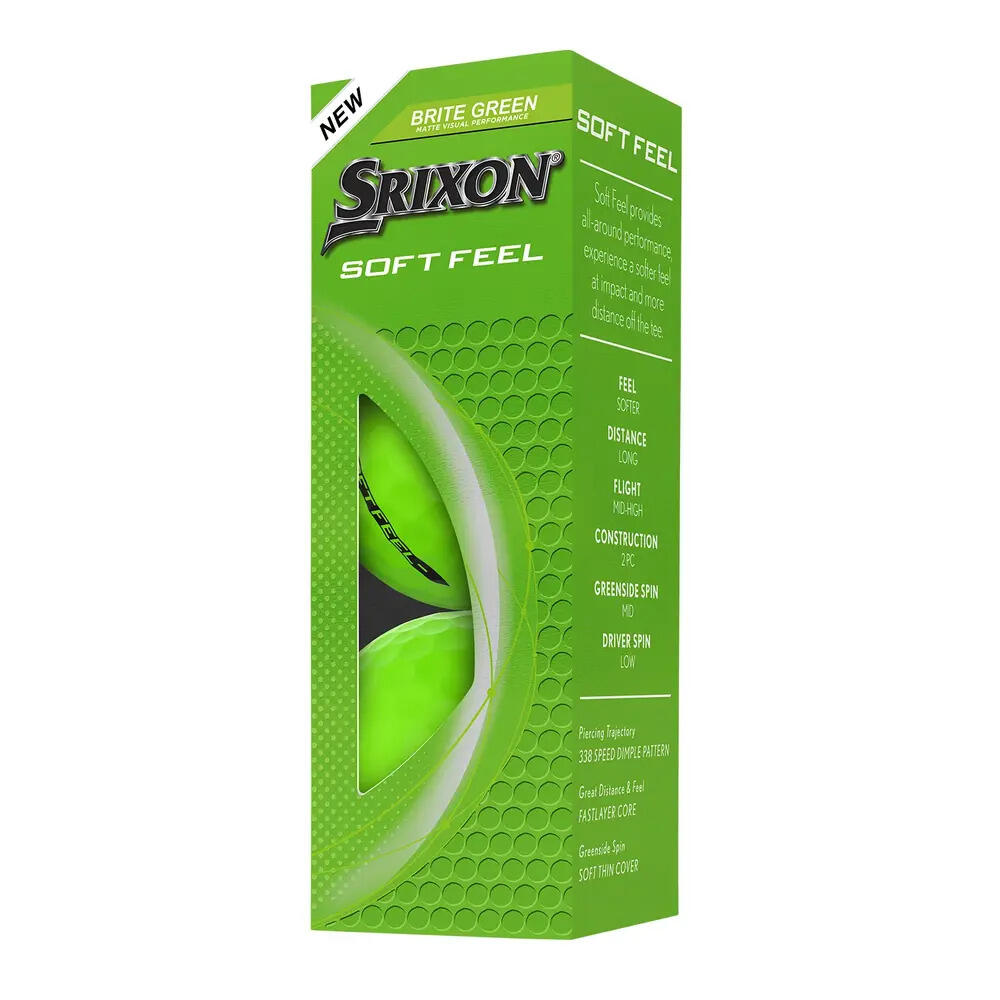 Confezione da 12 palline da golf Srixon Soft Feel Brite Verte New 4/4