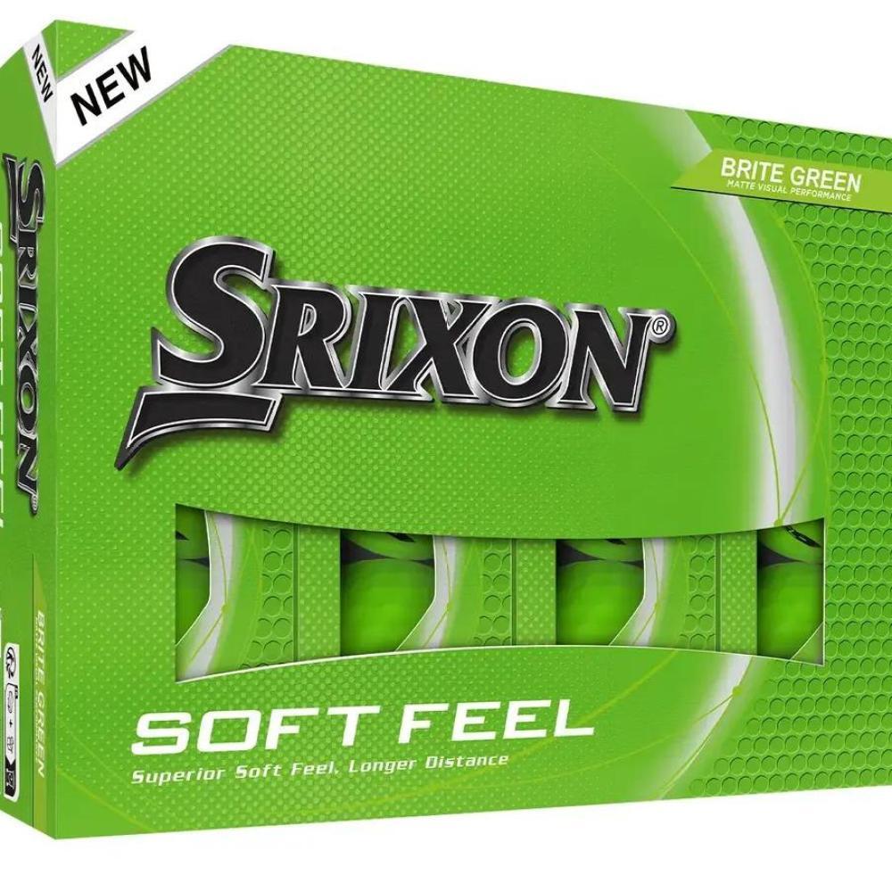 SRIXON Confezione da 12 palline da golf Srixon Soft Feel Brite Verte New