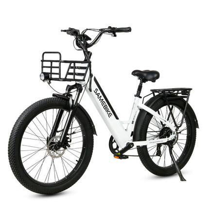 Vélo électrique avec panier avant SAMEBIKE RS-A01 Plus avec batterie 48 V 14 Ah
