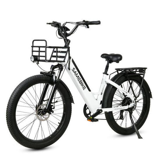Vélo électrique avec panier avant SAMEBIKE RS-A01 Plus avec batterie 48 V 14 Ah