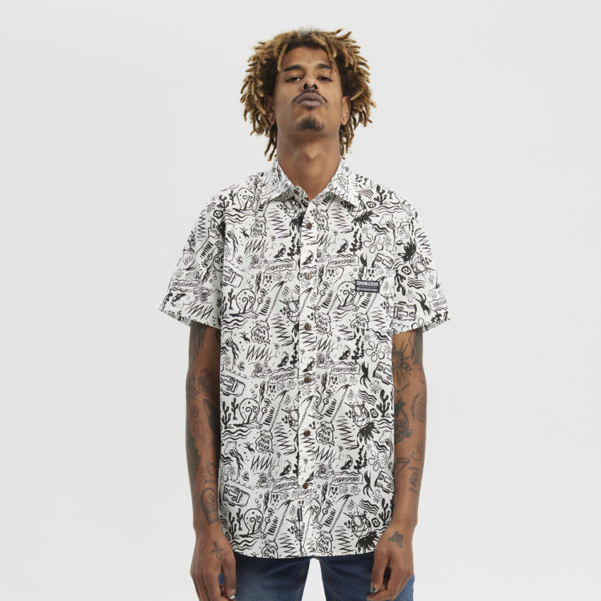 HYDROPONIC Camisa para Hombre Hydroponic  sb bikini bottom Blanco