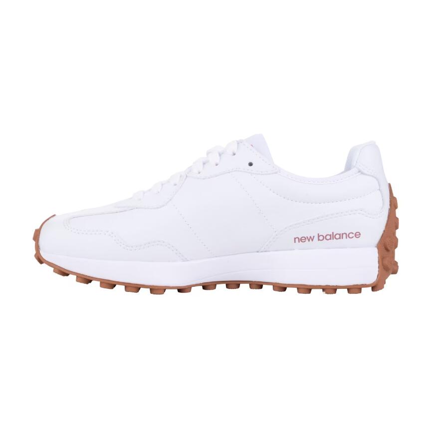 New Balance Women's 327, Damesschoenen Golf, Wit/Roze 3/5