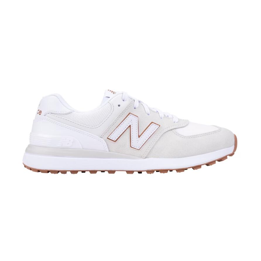 New Balance 574 Greens V2, Zapatos de Golf Mujer, Arena/Blanco 2/5