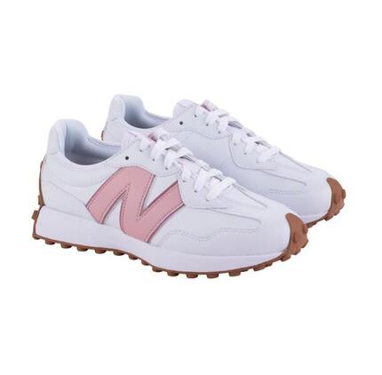 New Balance Women's 327, Zapatos de Golf para Mujer, Blanco/Rosa