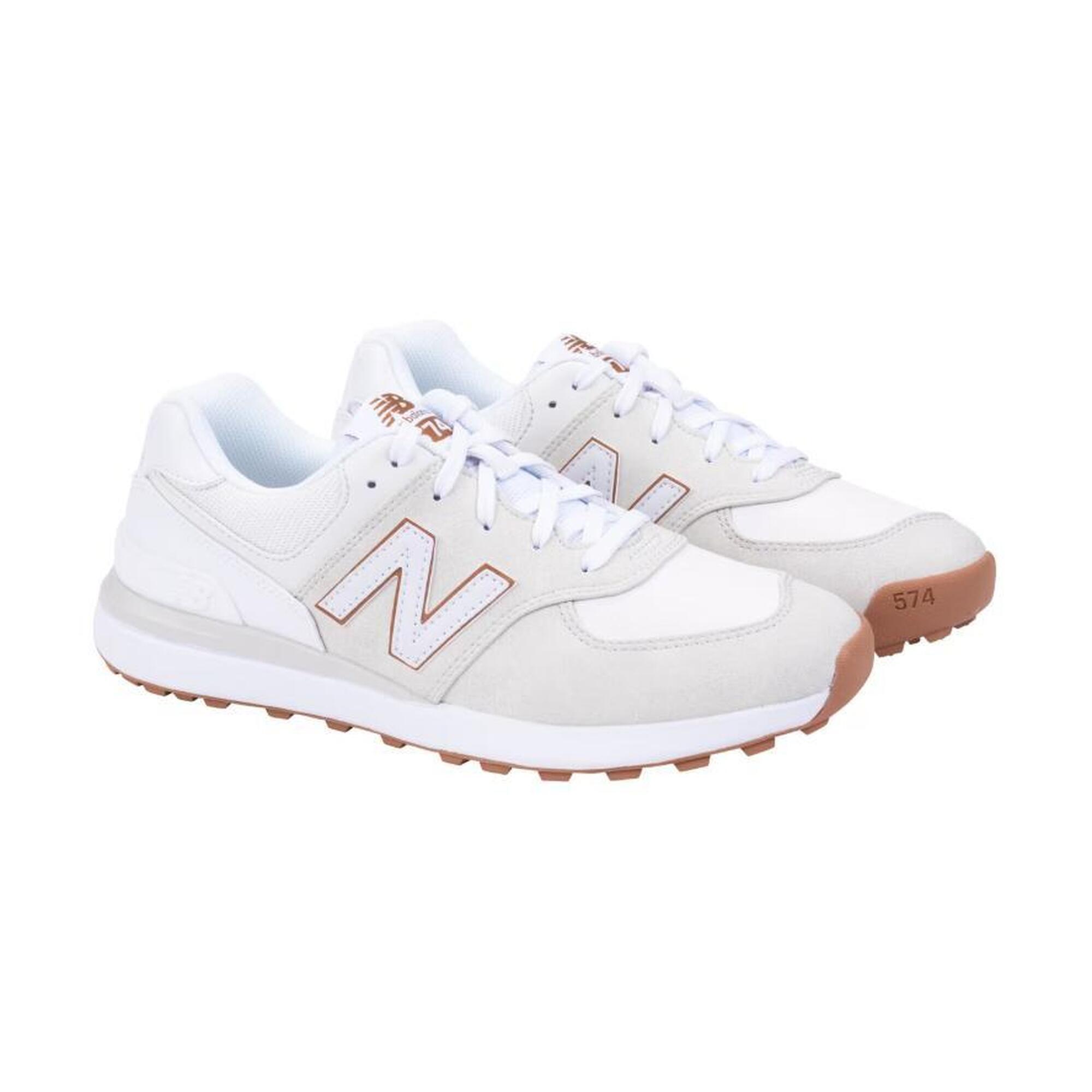 New Balance - New Balance 574 Greens V2, Chaussures De Golf Pour Femmes, Sable/blanc - Chaussures De Golf - Blanc|vert - Decathlon
